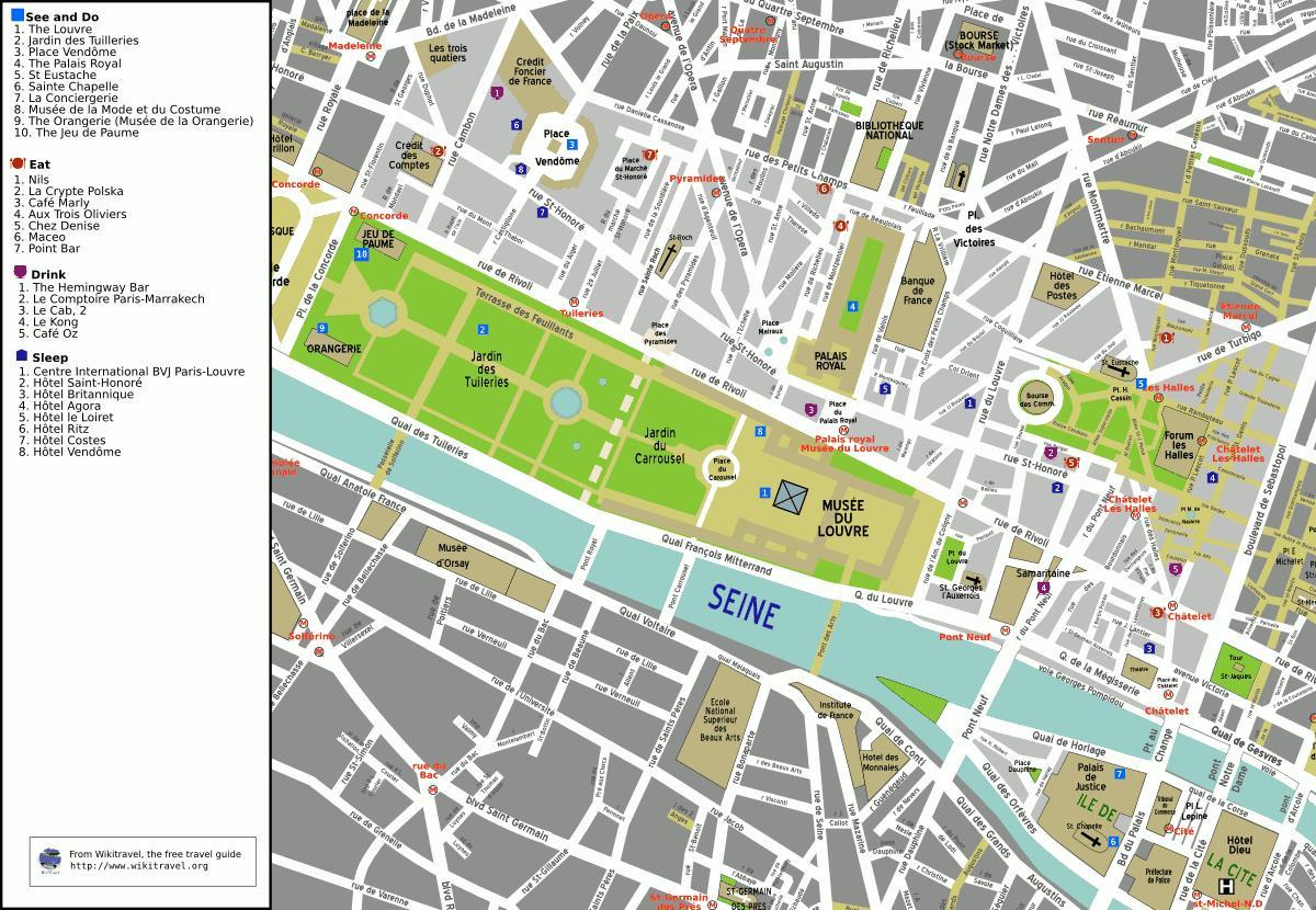 Peta dari 1st arrondissement, Paris