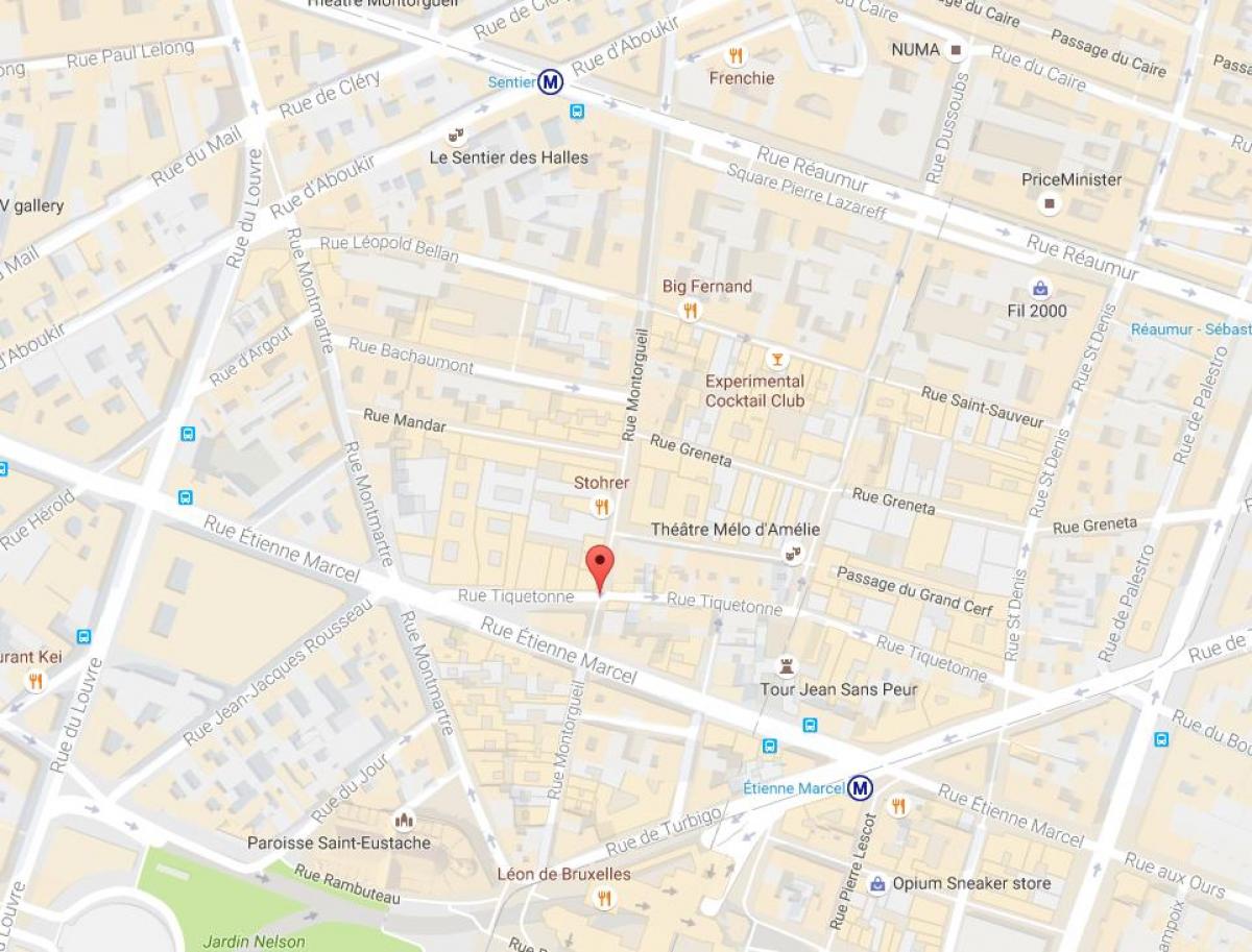 Peta dari rue Montorgueil