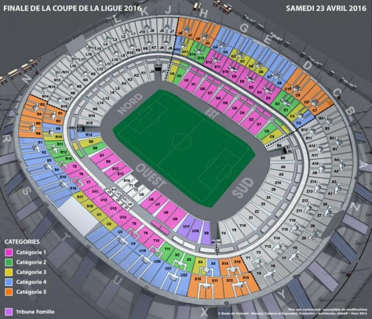 Peta dari Stade de France Soccer