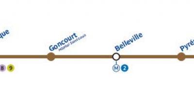 Peta dari Paris subway line 11