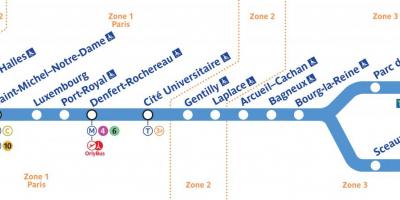 Peta dari RER B