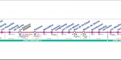 Peta dari Trem Paris T2