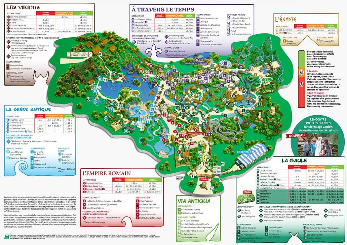 Peta dari Asterix park