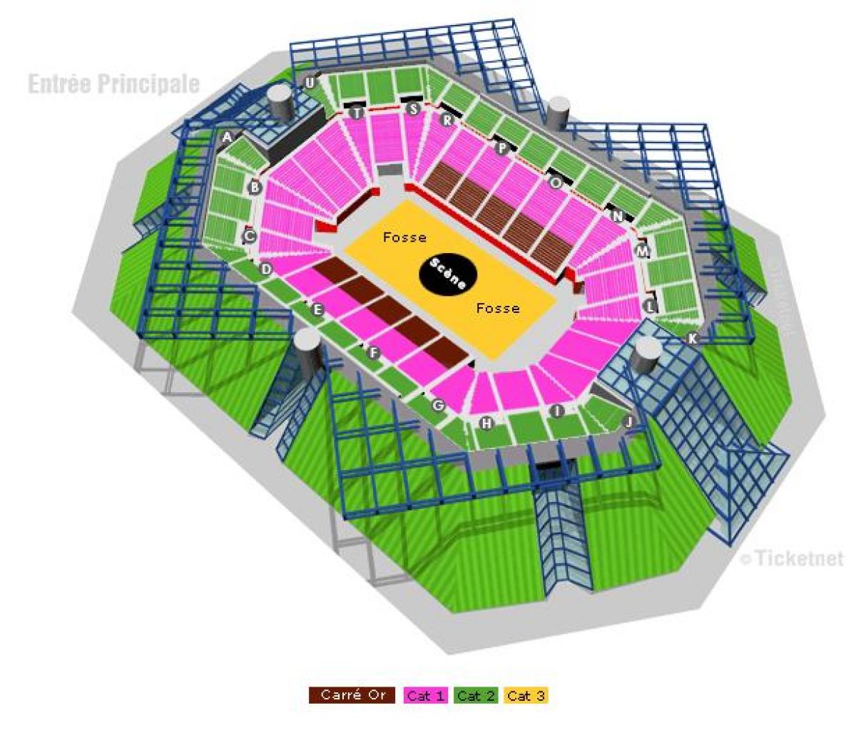 Peta dari Bercy Arena