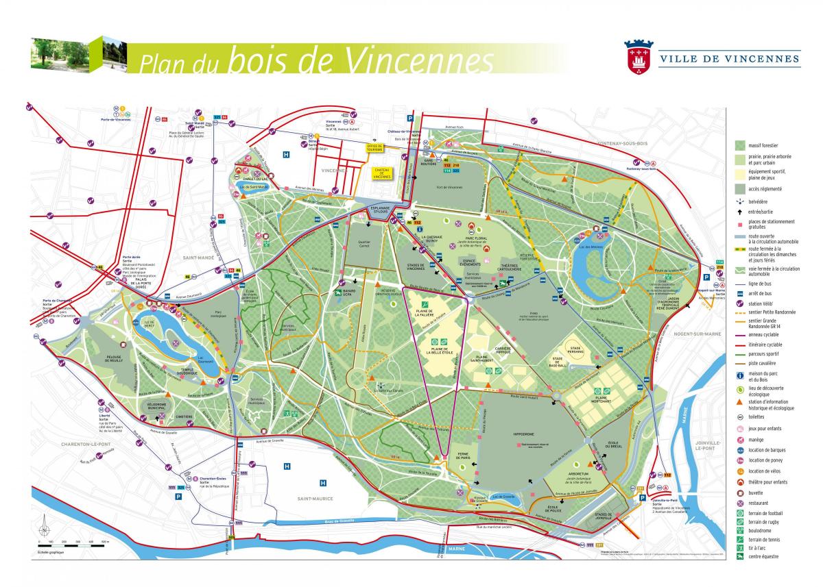 Peta dari Bois de Vincennes