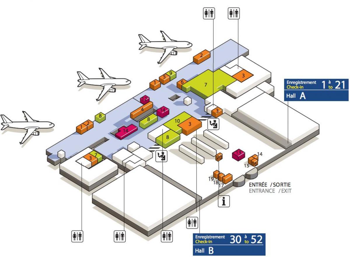 Peta dari CDG airport terminal 3