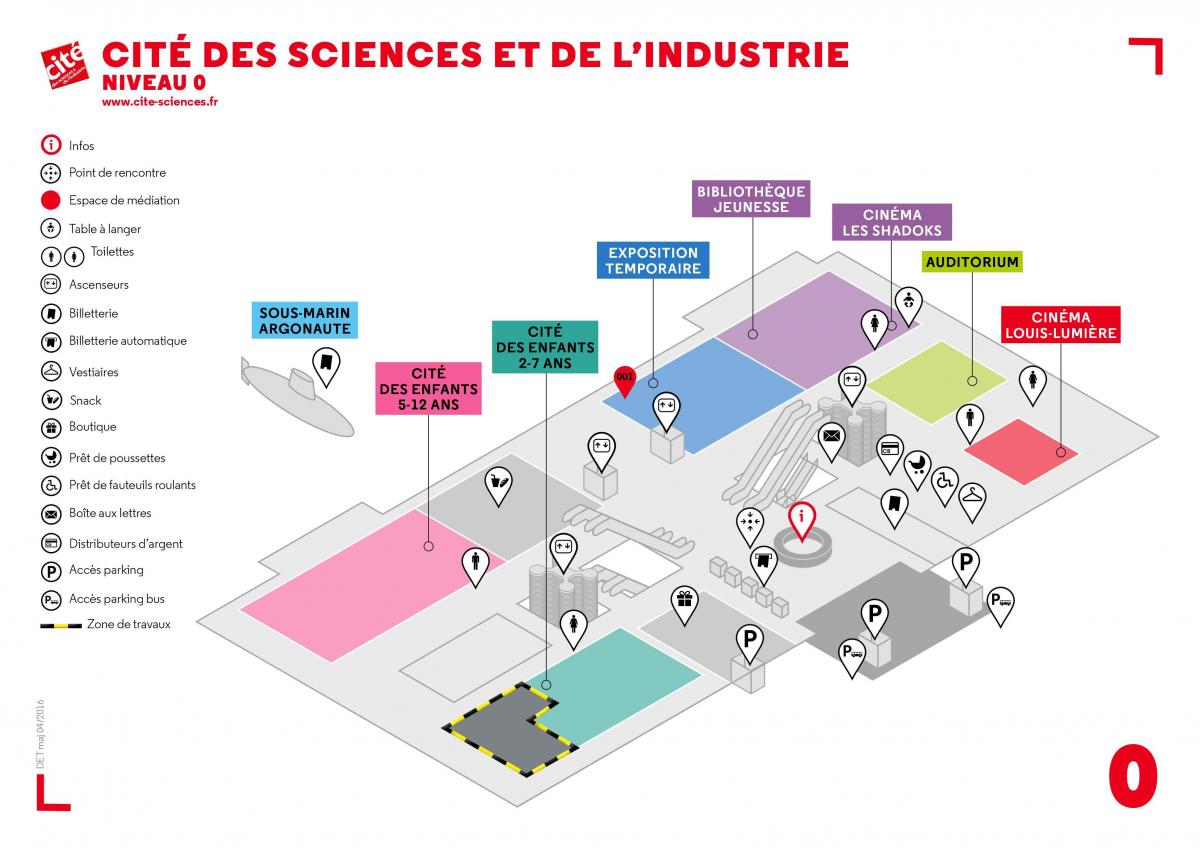 Peta dari Cité des Sciences et de l'industrie