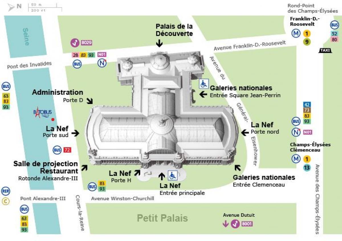 Peta dari Grand Palais