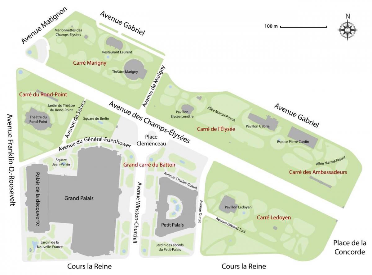 Peta dari Jardin des Champs-Élysées
