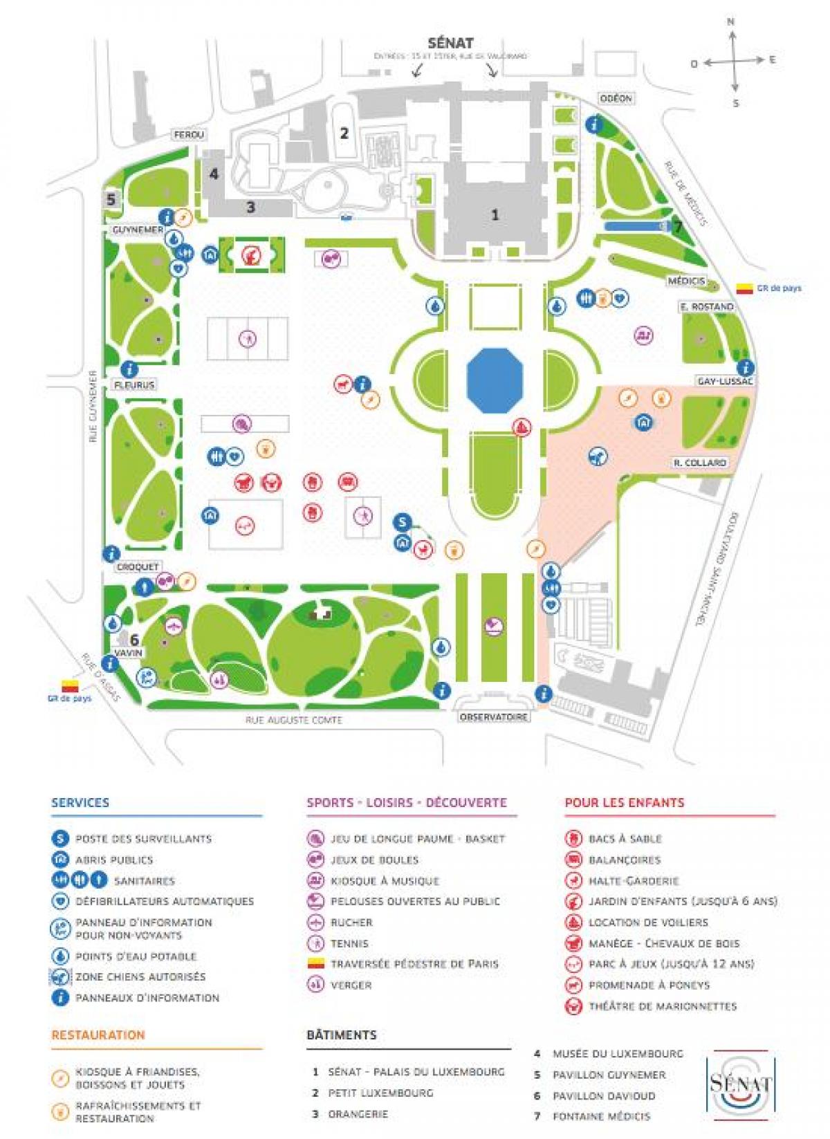 Peta dari Jardin du Luxembourg