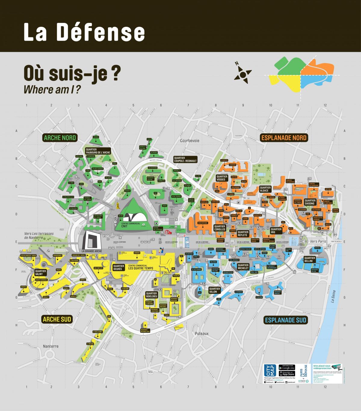 Peta dari La Défense