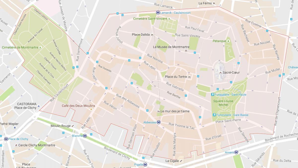 Peta dari Montmartre