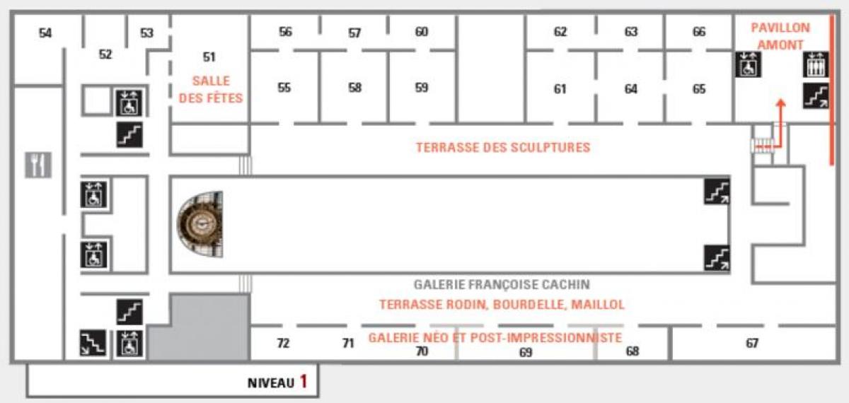 Peta dari Musée D'orsay Tingkat 2