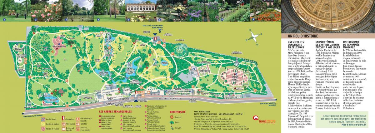 Peta dari Parc de Bagatelle