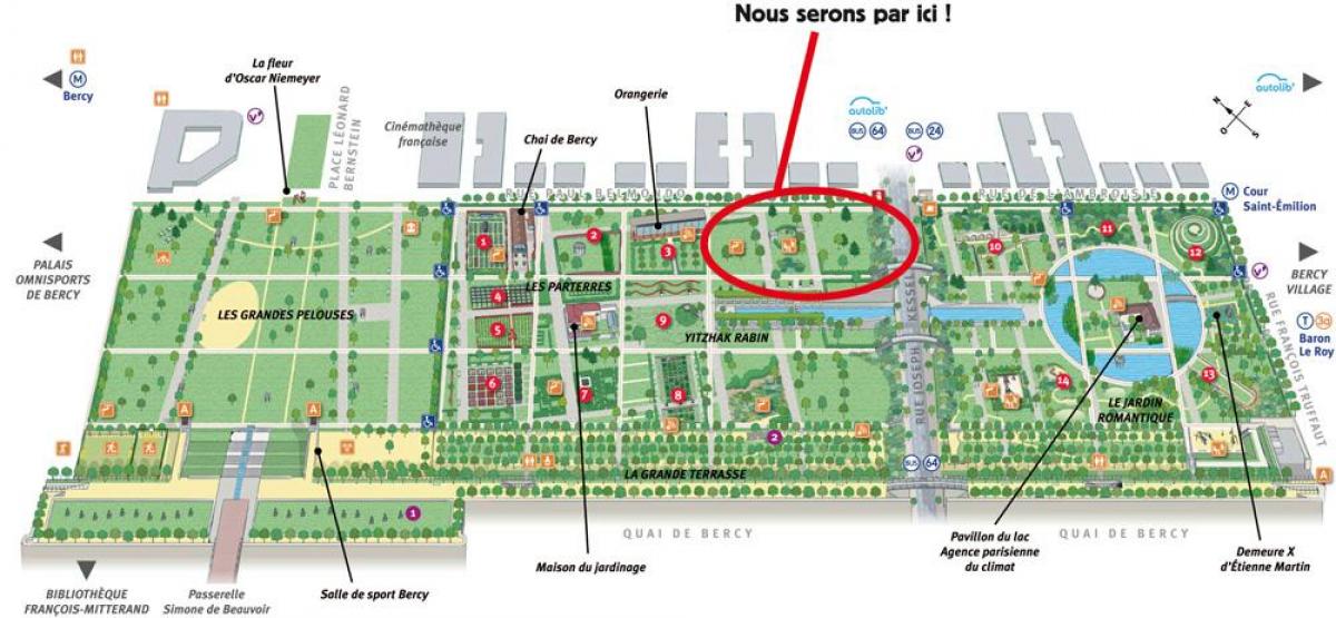 Peta dari Parc de Bercy