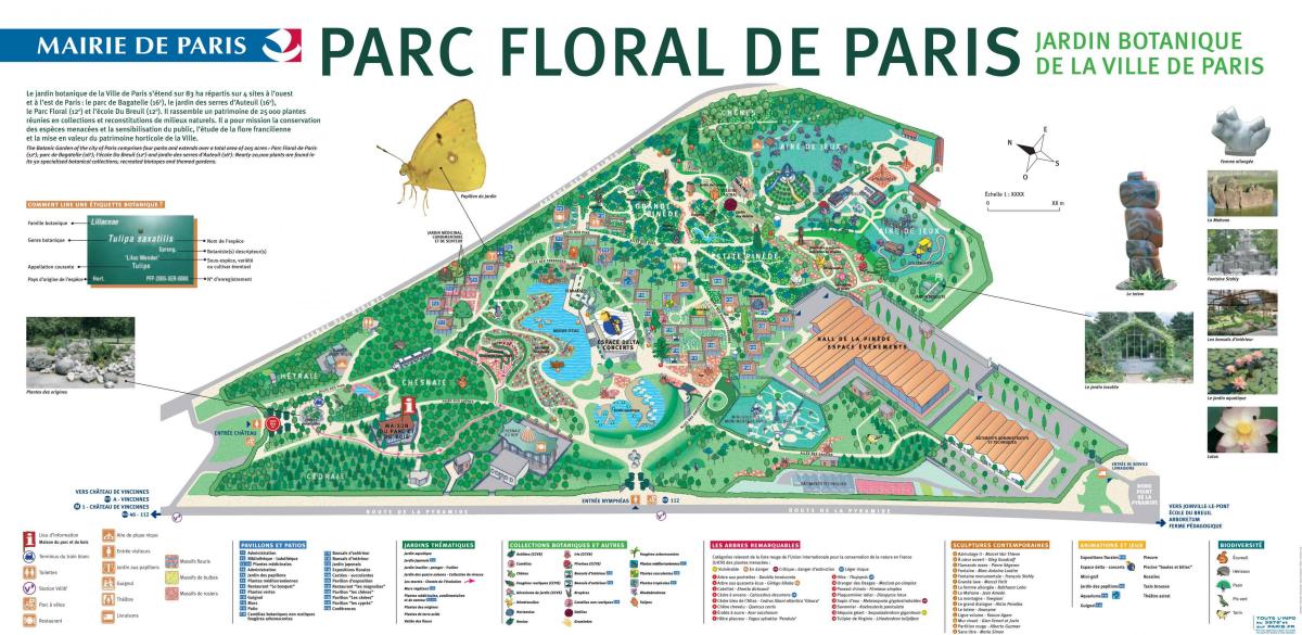 Peta dari Parc floral de Paris