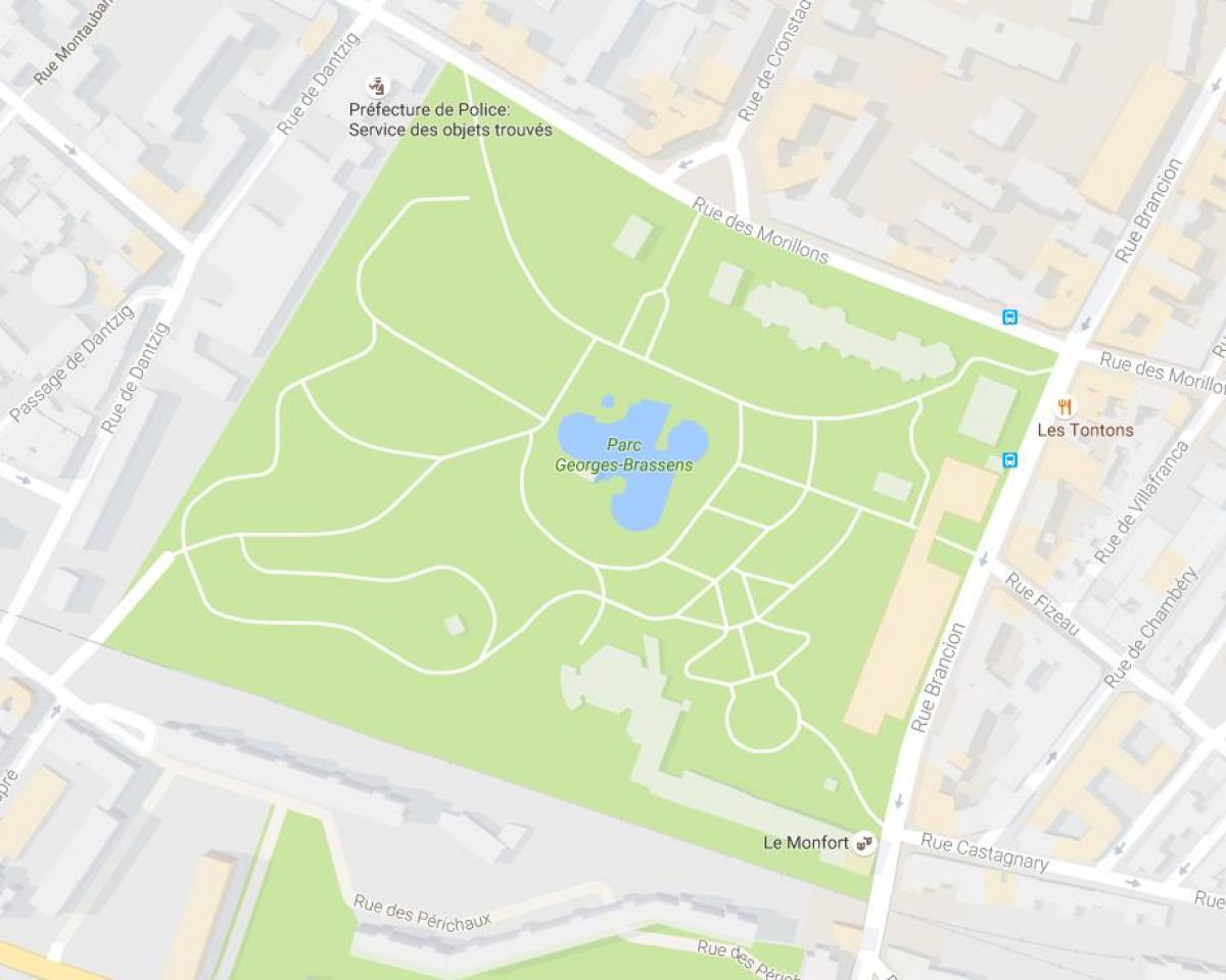 Peta dari Parc Georges Brassens