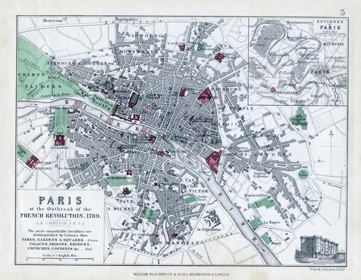 Peta dari Paris 1789