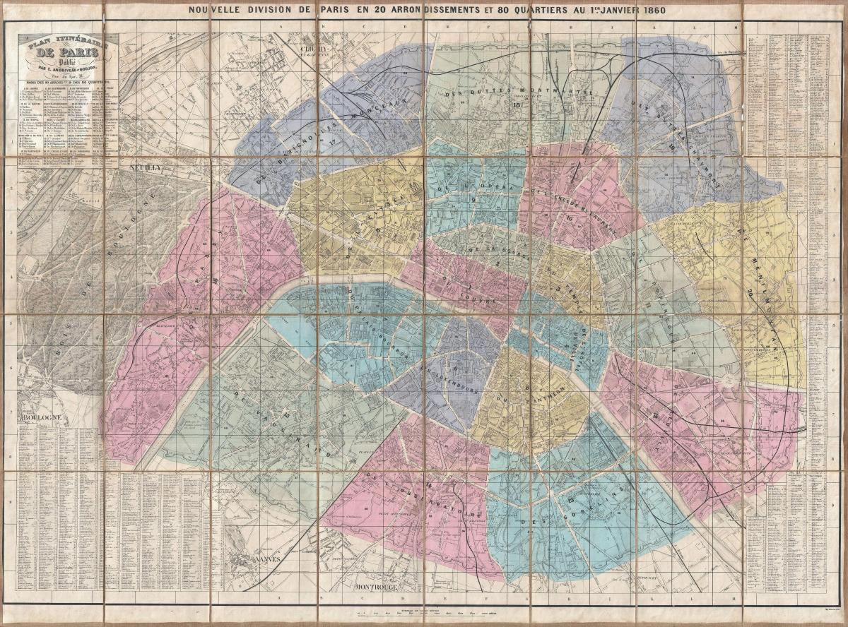 Peta dari Paris 1860