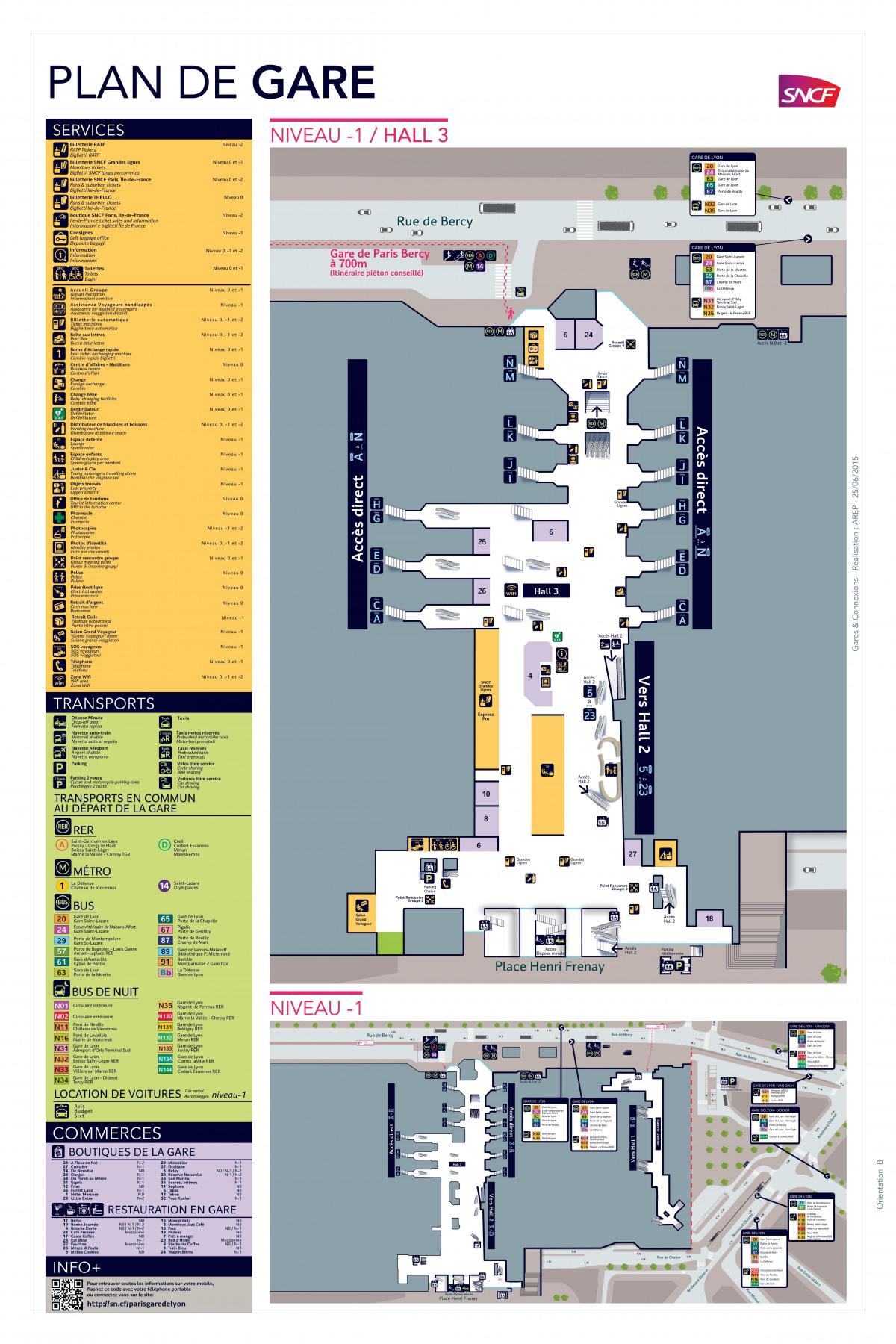 Peta dari Paris-Gare de Lyon Hall 3