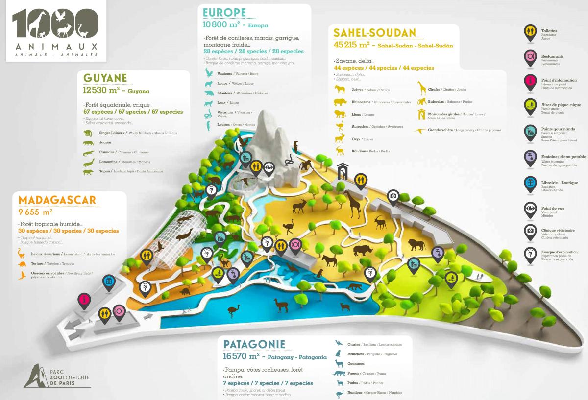Peta dari Paris Zoological Park