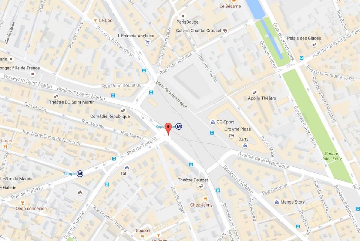 Peta dari Place de la République