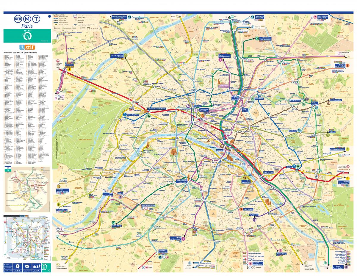 Peta dari RATP metro