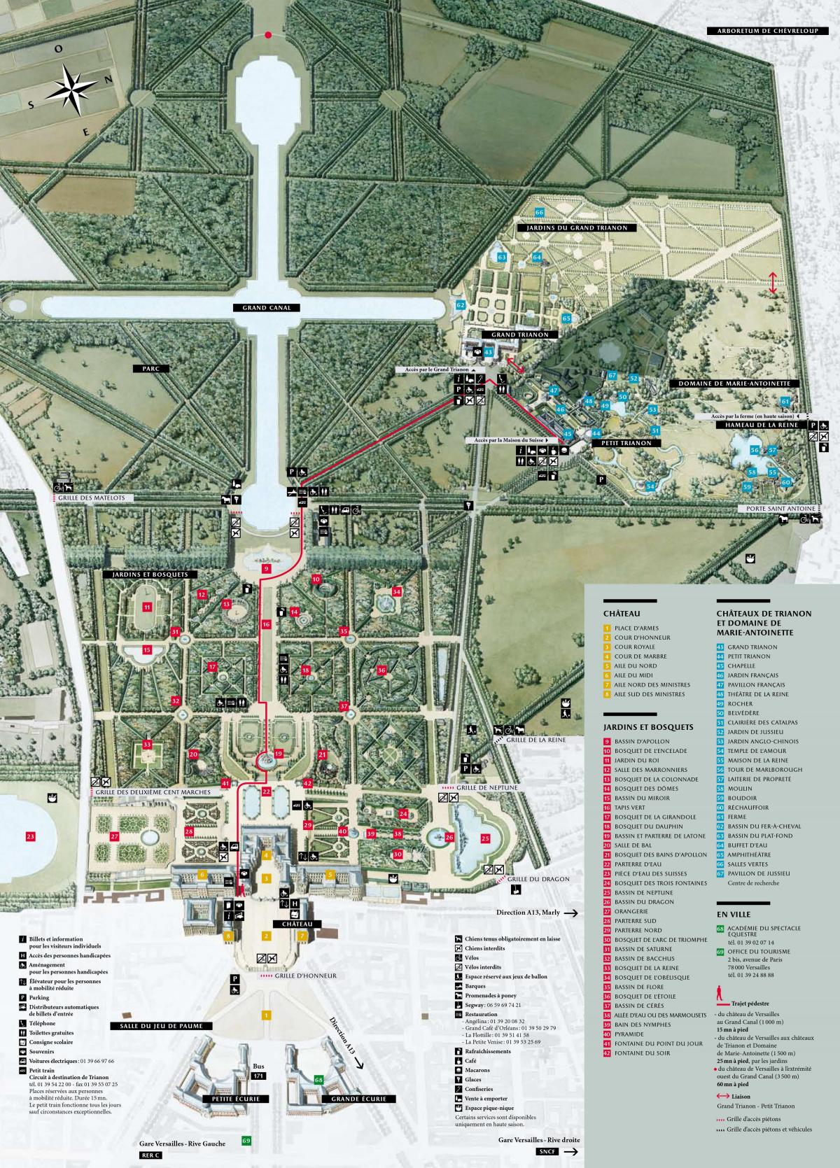 Peta dari taman-Taman Versailles