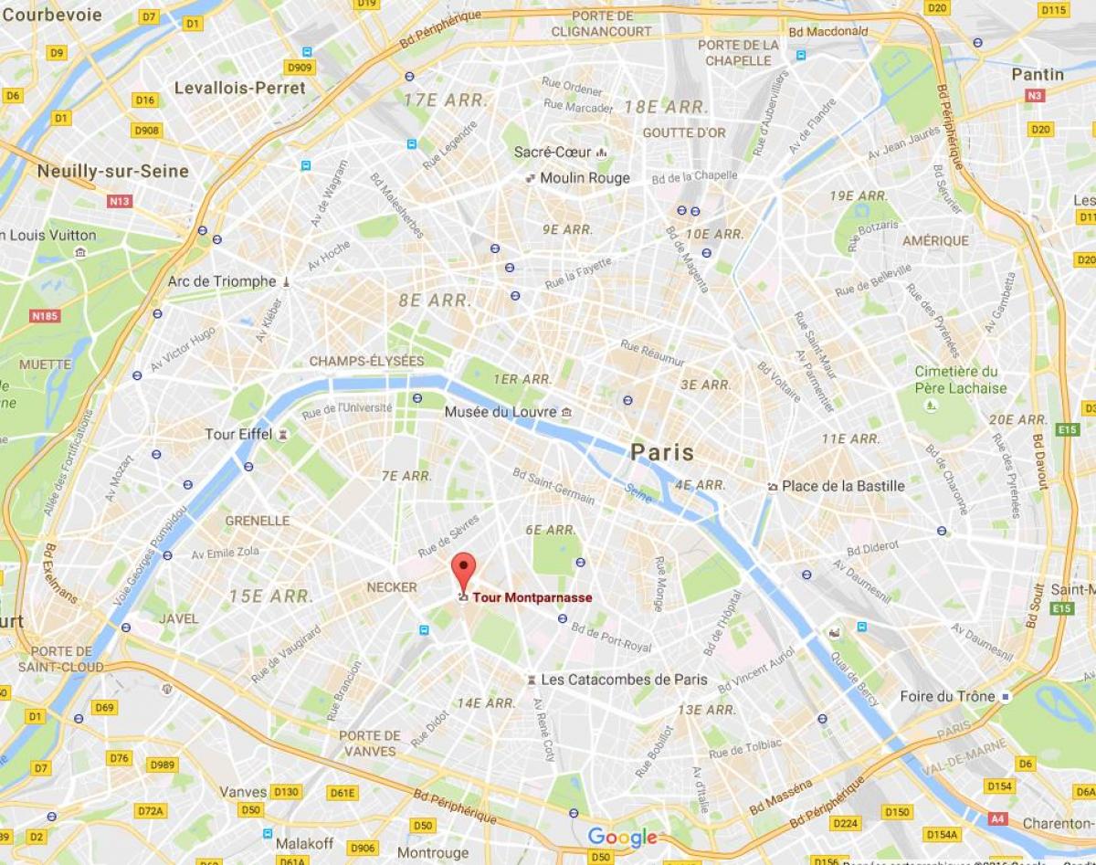 Peta dari Tour Montparnasse