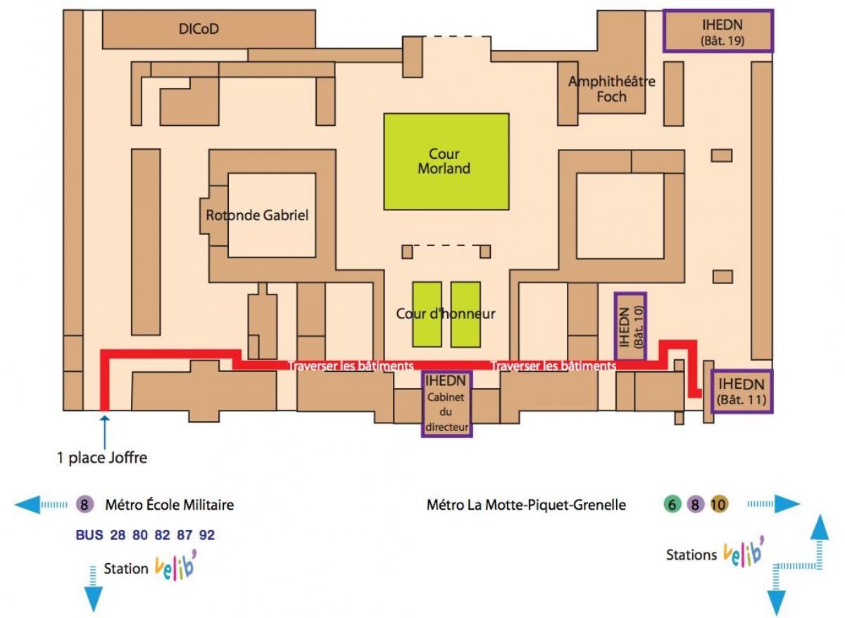 Peta dari École Militaire