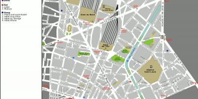 Peta dari arondisemen ke-10 dari Paris