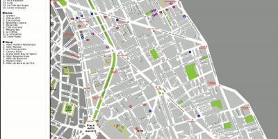 Peta dari arondisemen ke-11 Paris