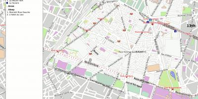 Peta dari arondisemen ke-14 dari Paris