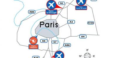 Peta dari bandara Paris