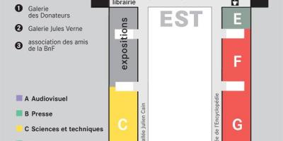 Peta Bibliothèque nationale de France - lantai 1