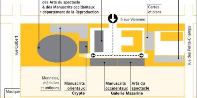 Peta Bibliothèque nationale de France Richelieu-Louvois