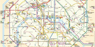 Peta dari RATP bus