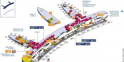 Peta dari CDG airport terminal 2F