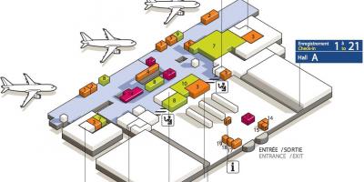 Peta dari CDG airport terminal 3