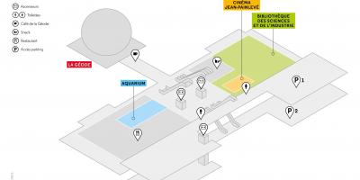 Peta dari Cité des Sciences et de l'industrie Tingkat -2
