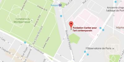 Peta dari Fondation Cartier