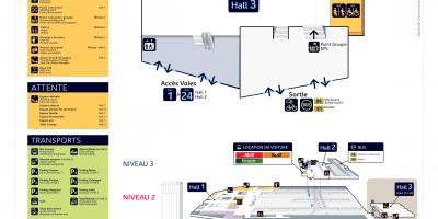 Peta dari Gare Montparnasse Hall 3