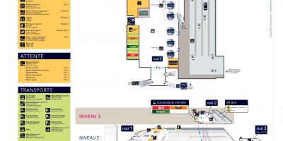 Peta dari Gare Montparnasse Tingkat 3 Pasteur