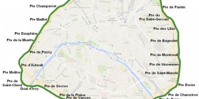 Peta dari gerbang Kota Paris