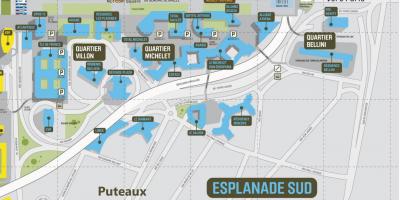 Peta dari La Défense Selatan Esplanade