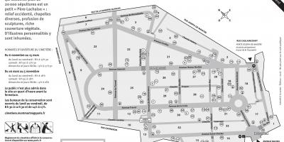 Peta dari Montmartre Cemetery