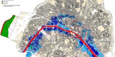 Peta dari Paris banjir
