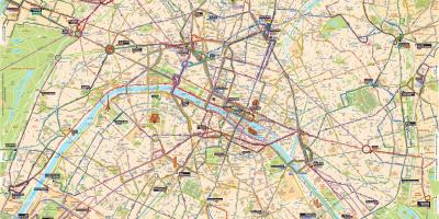 Peta dari Paris bus