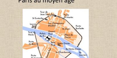 Peta dari Paris pada Abad Pertengahan