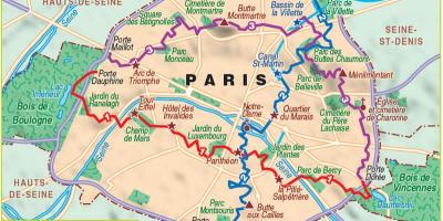 Peta dari Paris hiking